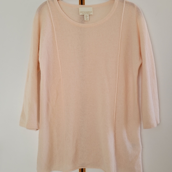 Cynthia Rowley 100% 2-ply Cashmere Crewneck Sweater M - Picture 7 of 8